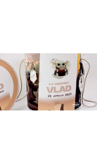 Trusou botez baieti personalizat cu Baby Yoda 18